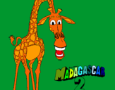 Dibujo Madagascar 2 Melman pintado por nicko