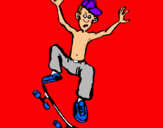 Dibujo Skater pintado por rovi