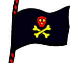 Dibujo Bandera pirata pintado por terrafin