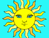 Dibujo Sol pintado por yareth