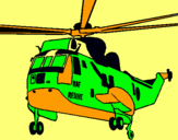 Dibujo Helicóptero al rescate pintado por  crur 