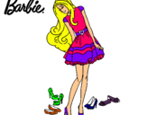 Dibujo Barbie y su colección de zapatos pintado por 264514615158