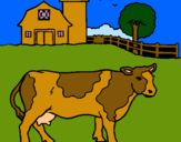 Dibujo Vaca pasturando pintado por jgfkijfjmg2h