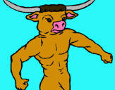 Dibujo Cabeza de búfalo pintado por annnais