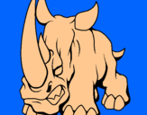 Dibujo Rinoceronte II pintado por bufalo11