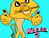 Dibujo Madagascar 2 Alex pintado por yessic