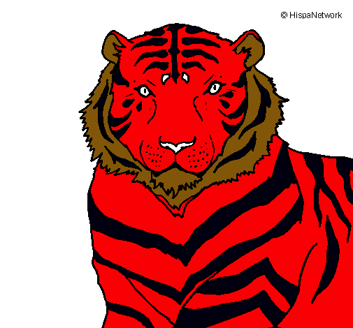 Dibujo Tigre pintado por -mixi-