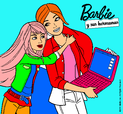 Dibujo El nuevo portátil de Barbie pintado por ALBAS