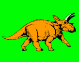 Dibujo Triceratops pintado por ronal