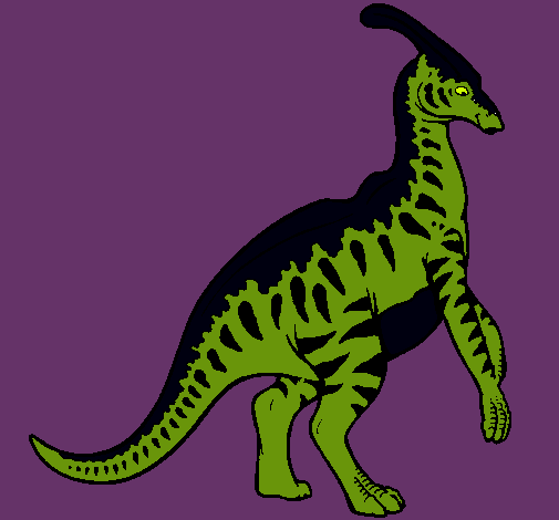 Parasaurolofus con rayas