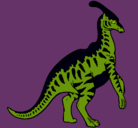 Dibujo Parasaurolofus con rayas pintado por 701700