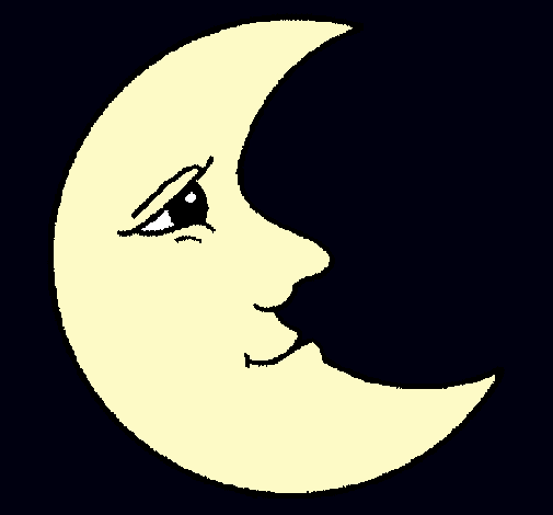 Dibujo Luna pintado por mister