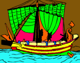 Dibujo Barco romano pintado por  chunpe
