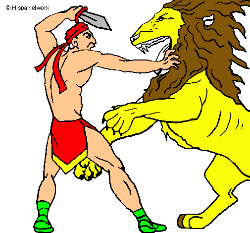 Gladiador contra león