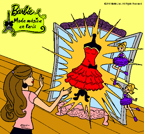 Dibujo El vestido mágico de Barbie pintado por Yanii