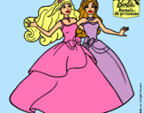 Dibujo Barbie y su amiga súper felices pintado por soooooo