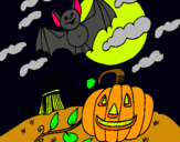 Dibujo Paisaje de Halloween pintado por sergialba
