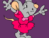 Dibujo Rata con vestido pintado por ahiannnnnnnn