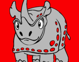 Dibujo Rinoceronte pintado por ronal