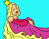 Dibujo Princesa relajada pintado por Helga