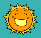 Dibujo Sol sonriendo pintado por lydi