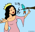 Dibujo Princesa cantando pintado por Helga