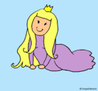 Dibujo Princesa contenta pintado por Helga