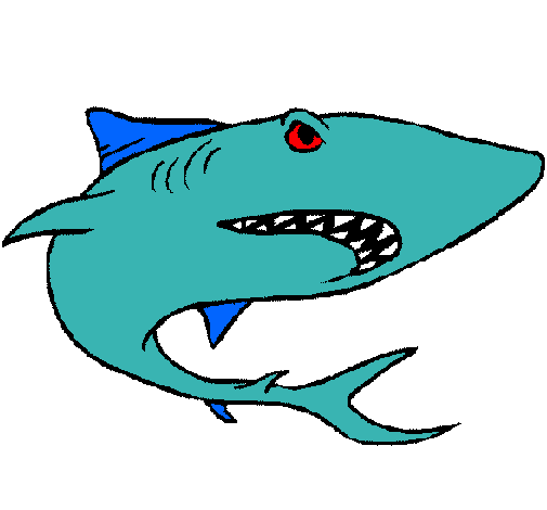 Dibujo Tiburón pintado por helena9