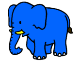 Dibujo Elefante bebe pintado por VANIAA
