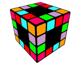 Dibujo Cubo de Rubik pintado por lauruki