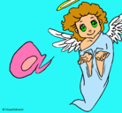 Dibujo Ángel pintado por selenia