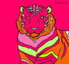 Dibujo Tigre pintado por julic