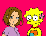 Dibujo Sakura y Lisa pintado por katy3