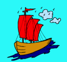 Dibujo Barco velero pintado por desfs2467