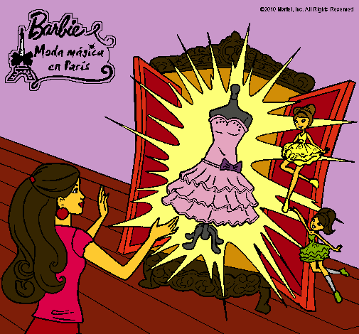 Dibujo El vestido mágico de Barbie pintado por Angyyy