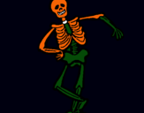 Dibujo Esqueleto contento pintado por rovi