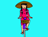 Dibujo China en bicicleta pintado por hfifuy8475he