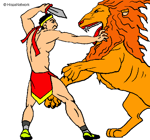 Gladiador contra león