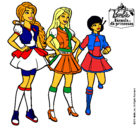 Dibujo Barbie y sus compañeros de equipo pintado por Angyyy