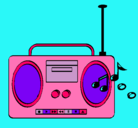 Dibujo Radio cassette 2 pintado por fgtdvsdhdgst