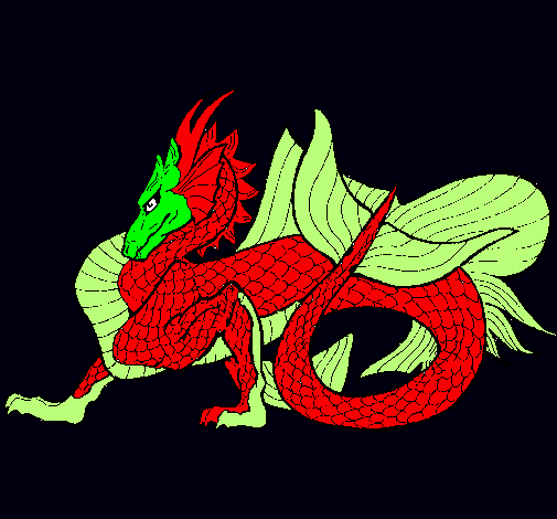 Dibujo Dragón de mar pintado por ANGRYXD