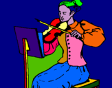 Dibujo Dama violinista pintado por julyo