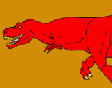 Dibujo Tiranosaurio rex pintado por spiny