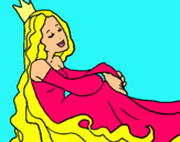 Dibujo Princesa relajada pintado por yessic