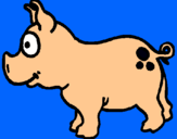 Dibujo Cerdo pintado por chiclebomb