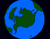 Dibujo Planeta Tierra pintado por Kanko