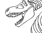 Dibujo Esqueleto tiranosaurio rex pintado por yyhg