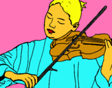 Dibujo Violinista pintado por zeus