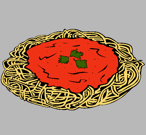 Dibujo Espaguetis con queso pintado por Angyyy