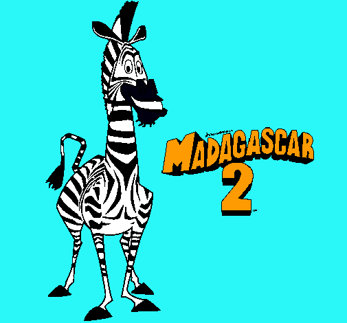 Dibujo Madagascar 2 Marty pintado por gladys12
